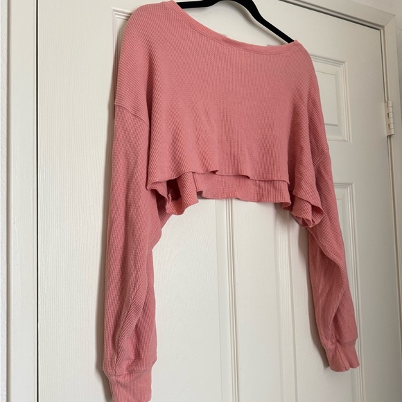 Aritzia TNA Waffle Knit Crop Sweater - Picture 1 of 6